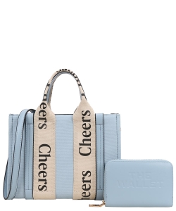 Cheers Shoulder Bag With Wallet Set BL-9127 LIGHT BLUE
